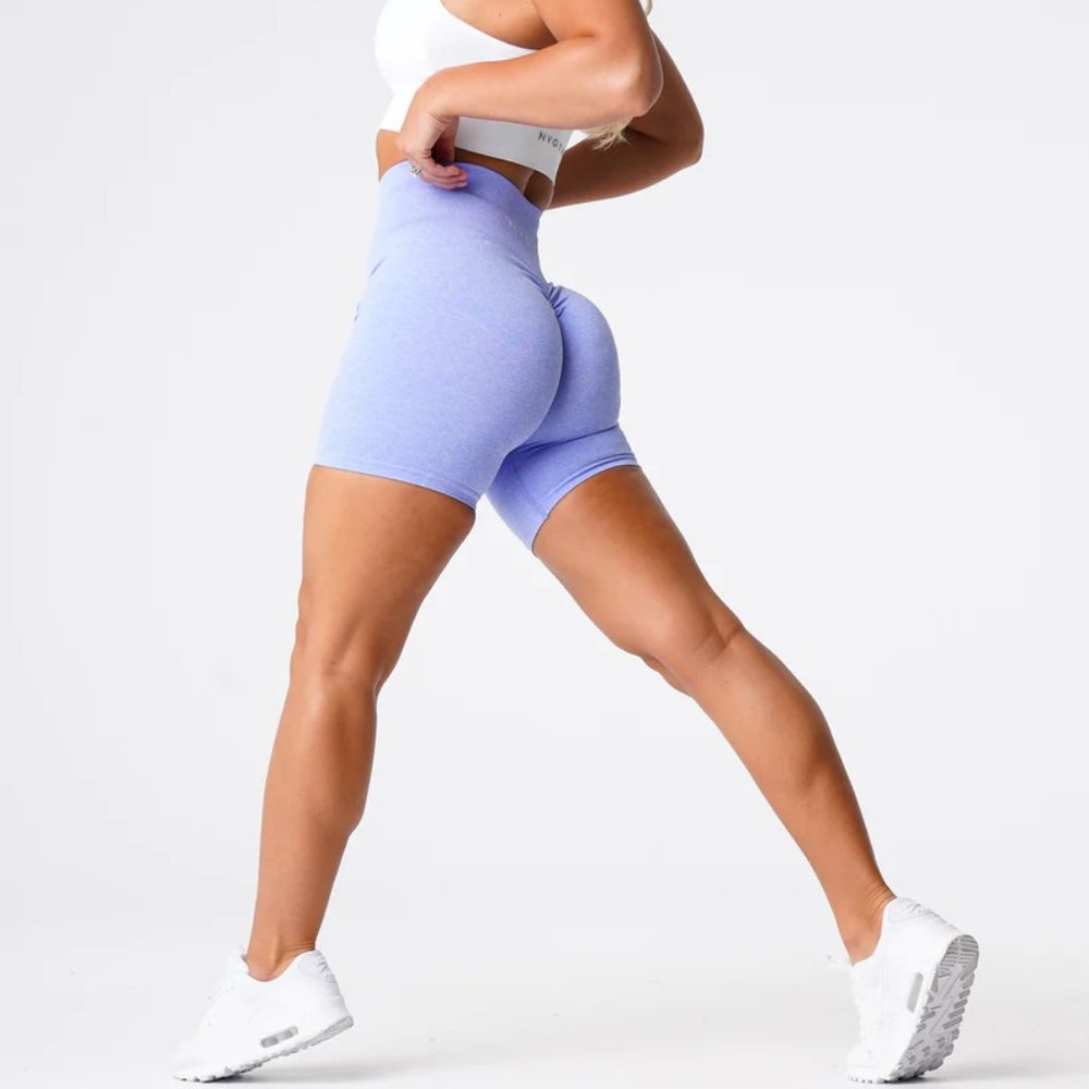 NVGTN Periwinkle Scrunch Seamless Shorts (Small)